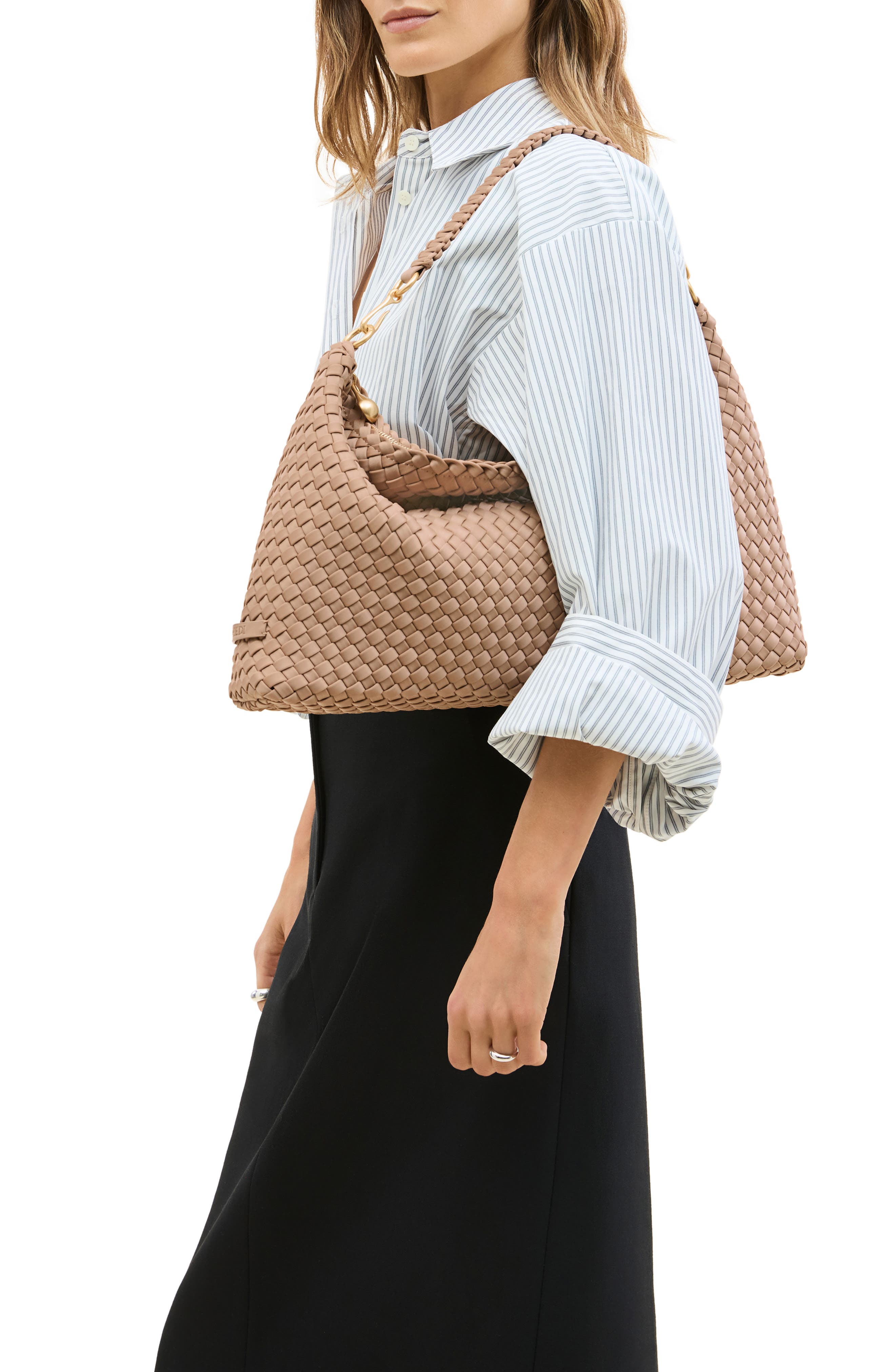 Medium Porto Half Moon Shoulder Bag, Alternate, color, SEYCHELLES