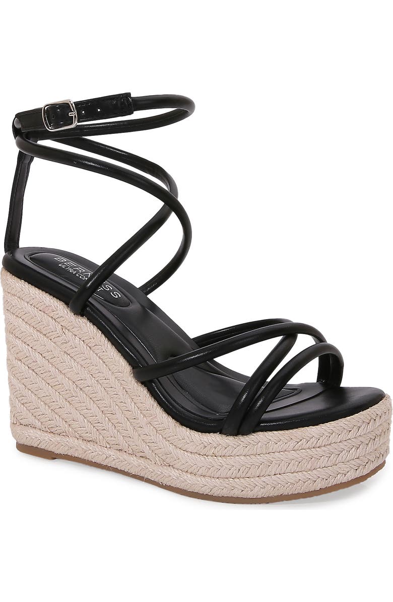 BERNESS Rhea Espadrille Wedge Sandal, Main, color, Black