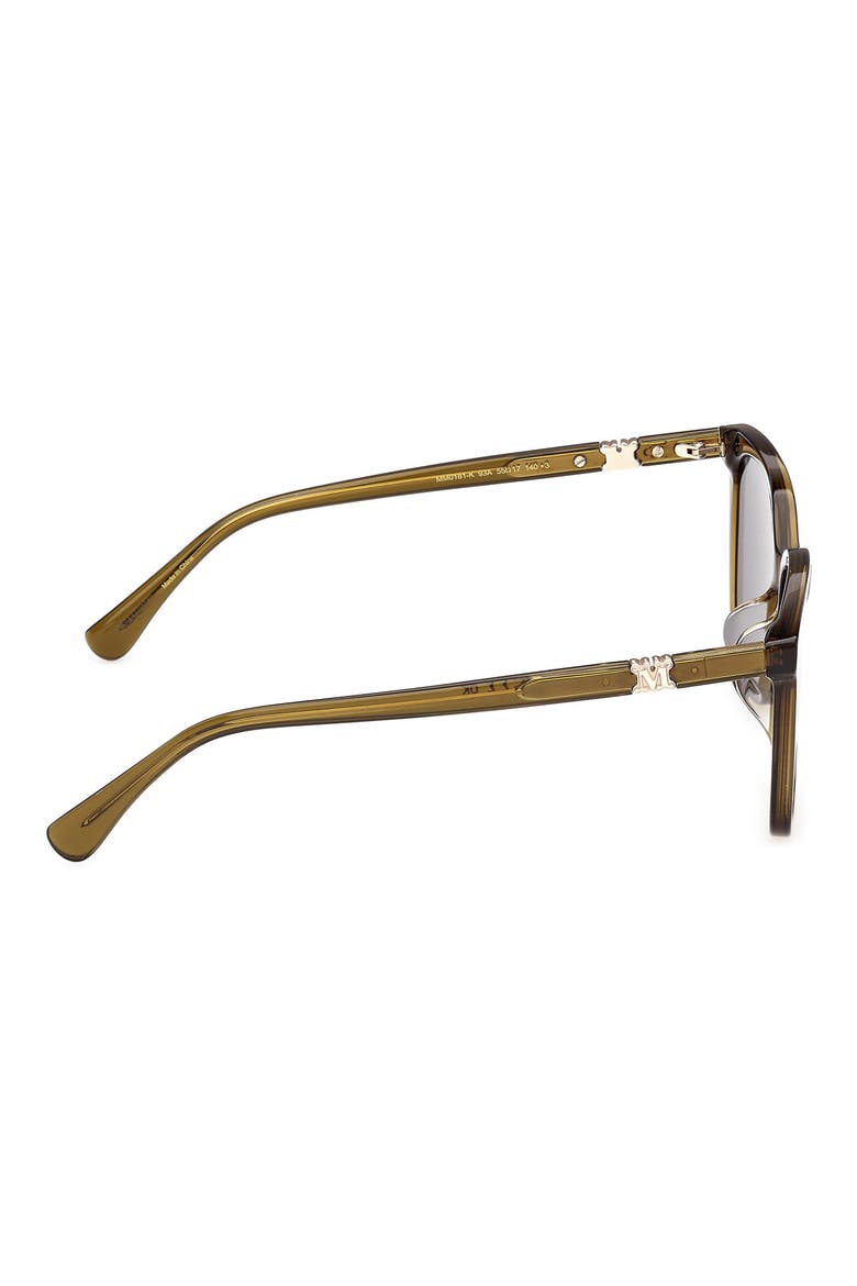 55mm Round Sunglasses, Alternate, color, SHINY LIGHT GREEN / SMOKE