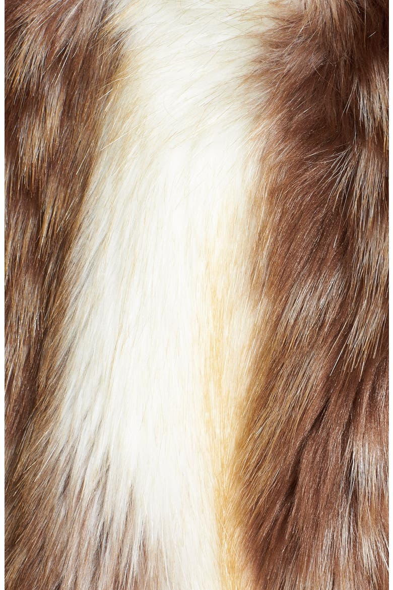 'Bambi' Faux Fur Bolero, Alternate, color, BROWN/ WHITE