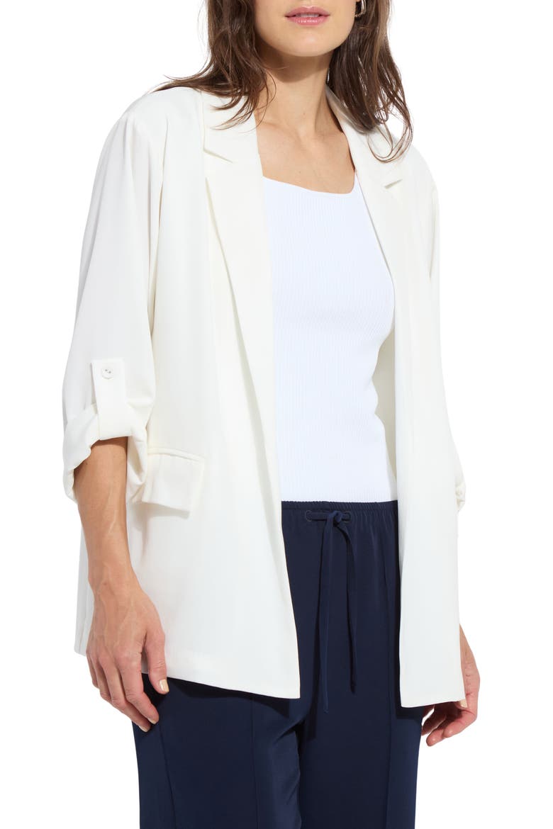 Genevieve Relaxed Blazer, Main, color, OFF WHITE