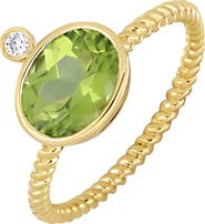 Bony Levy Iris 18K Yellow Gold Peridot & Diamond Ring