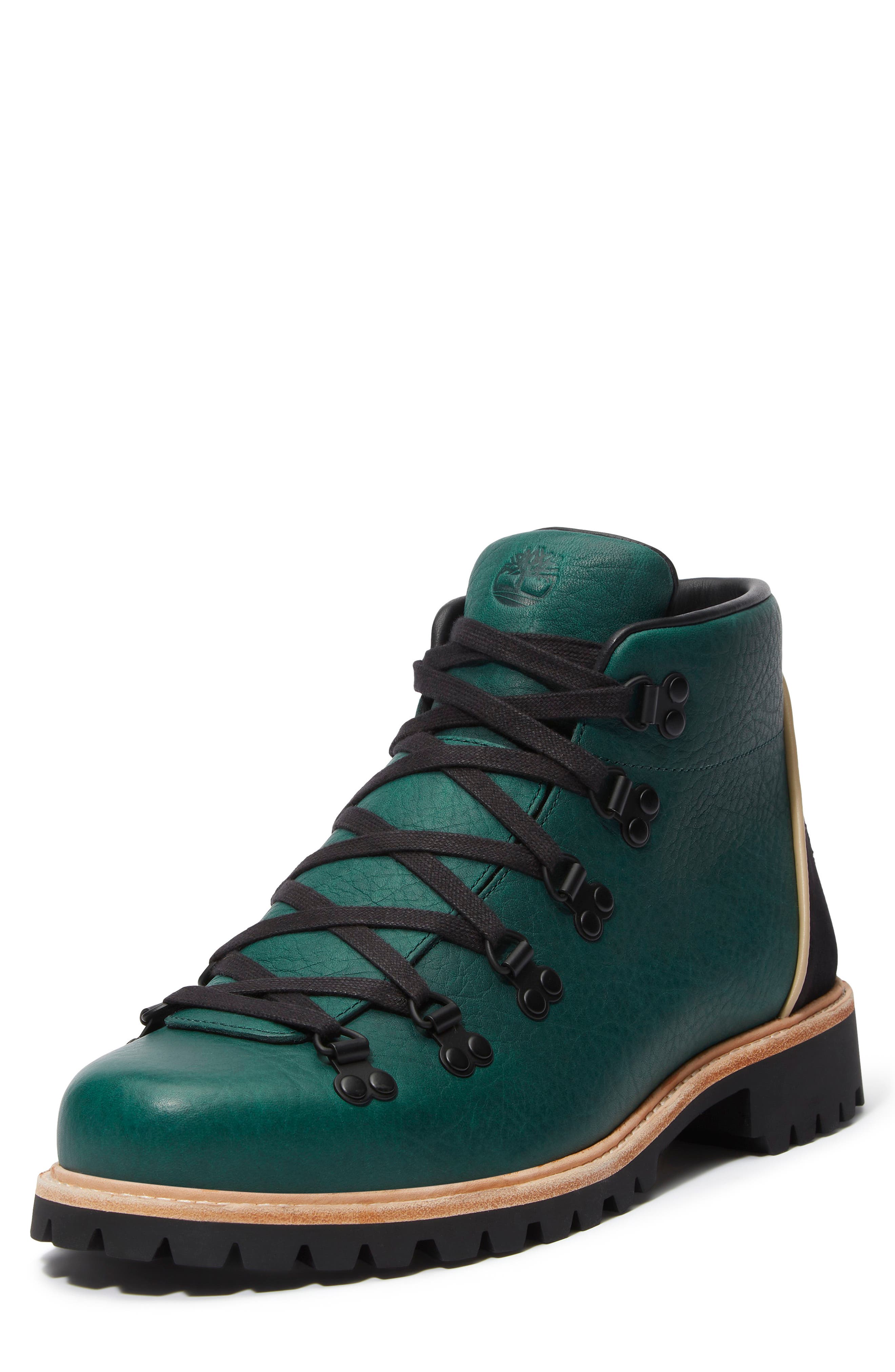 Timberland Authentic Hike Waterproof Mid Hiking Boot, Main, color, Dark Green Full Grain