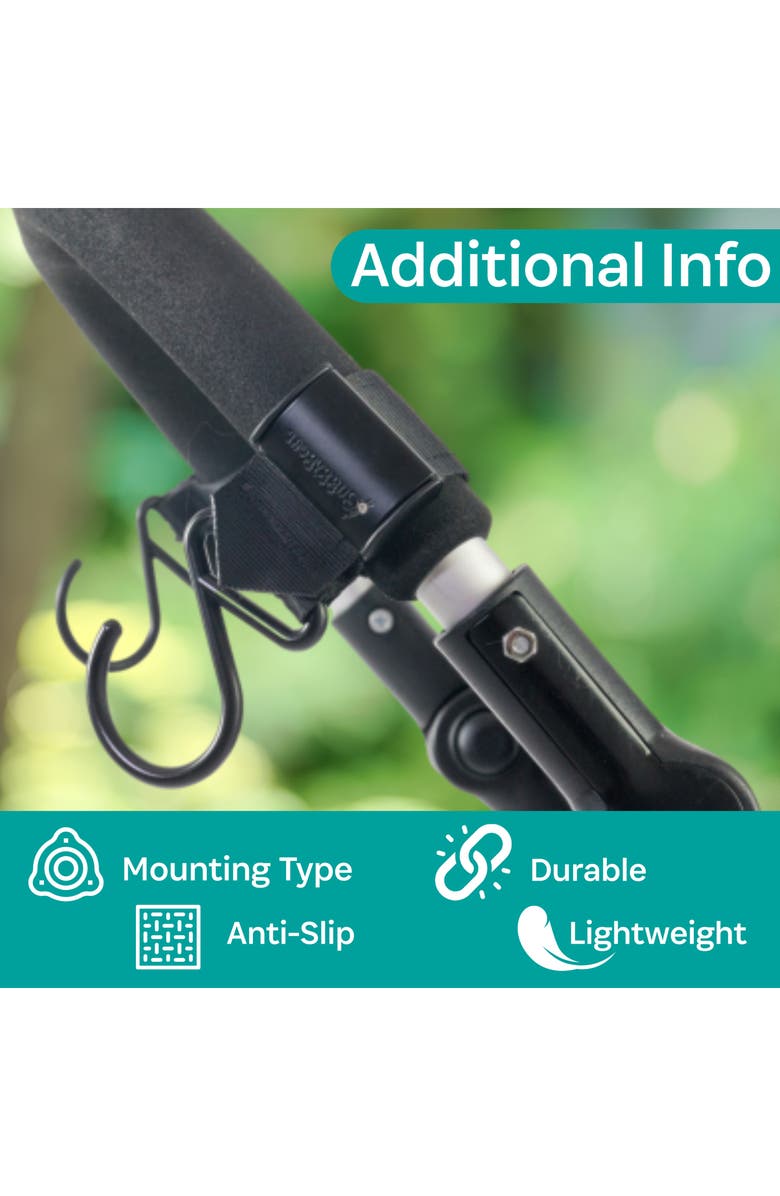 BuggyGear 2-Pack Stroller Hooks, Alternate, color, Matte Black