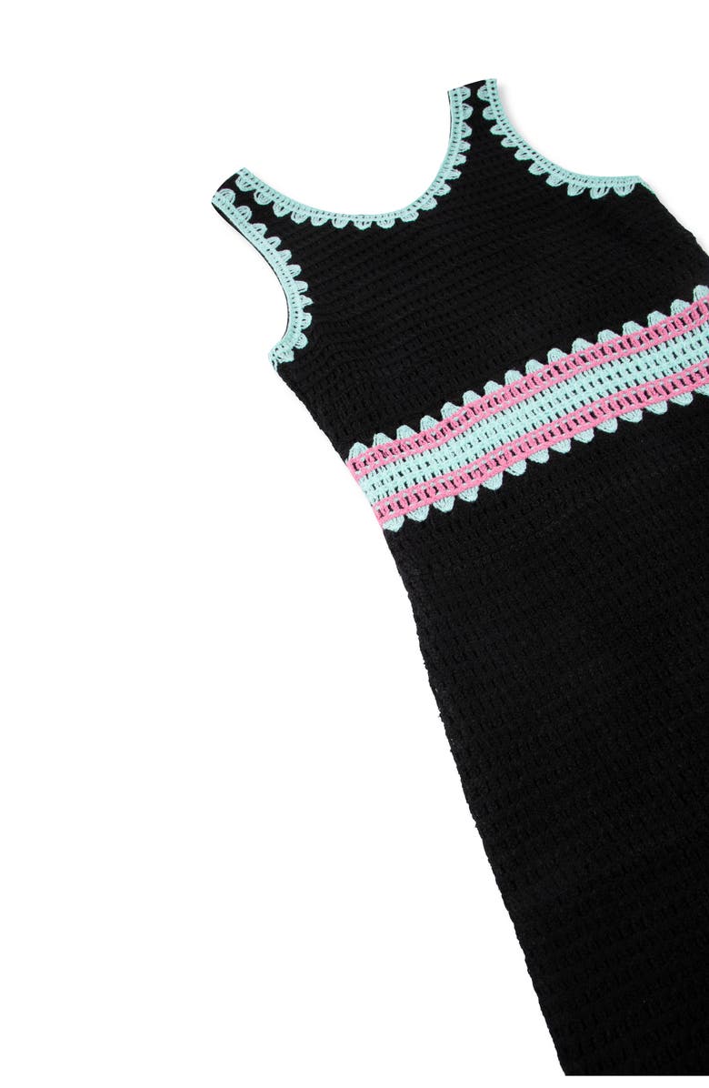 Truce Kids' Colorblock Crochet Dress, Alternate, color, Black