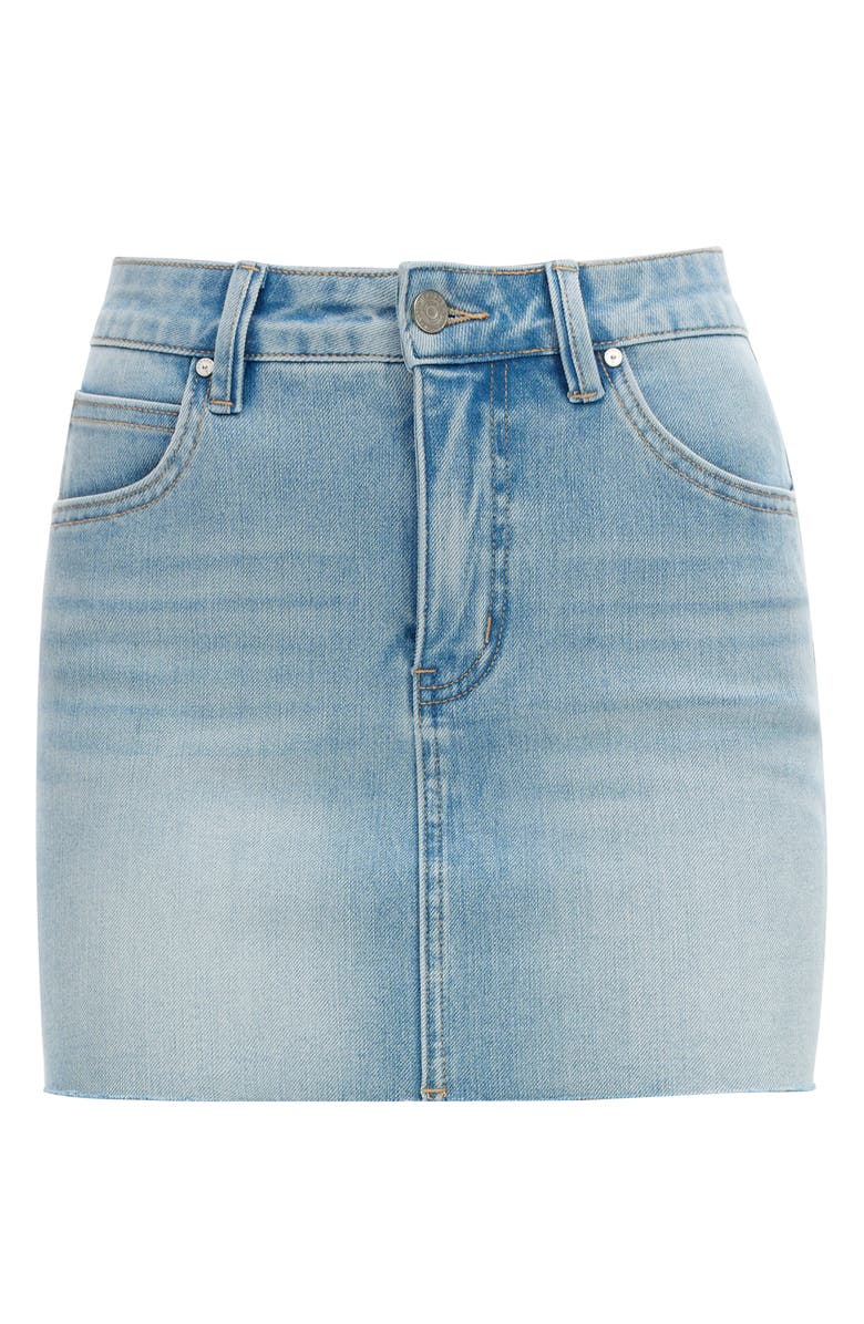 Bayeas Elowen High Waist Raw Hem Denim Skirt, Alternate, color, 