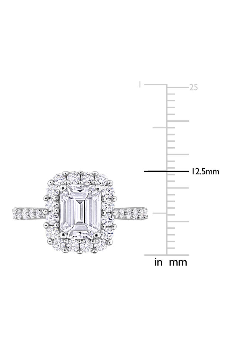 Octagon Moissanite Ring, Alternate, color, WHITE SILVER