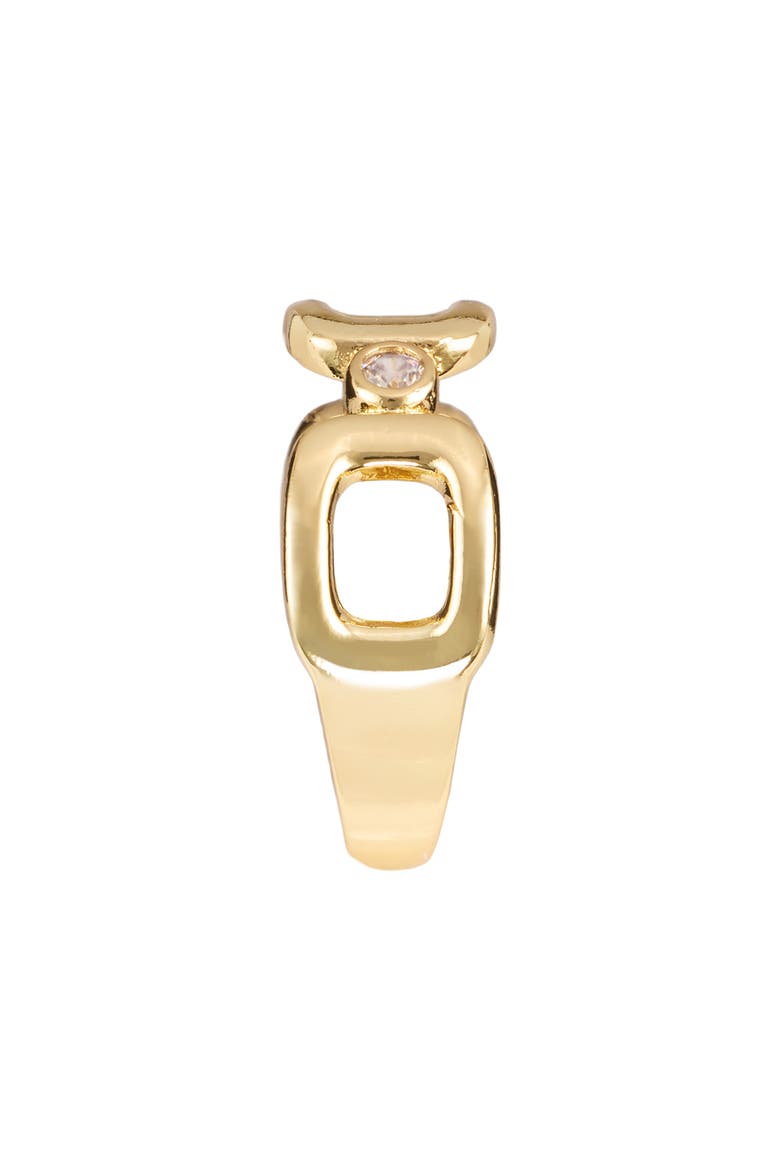 Modern Muse Square Tile CZ Ring, Alternate, color, GOLD