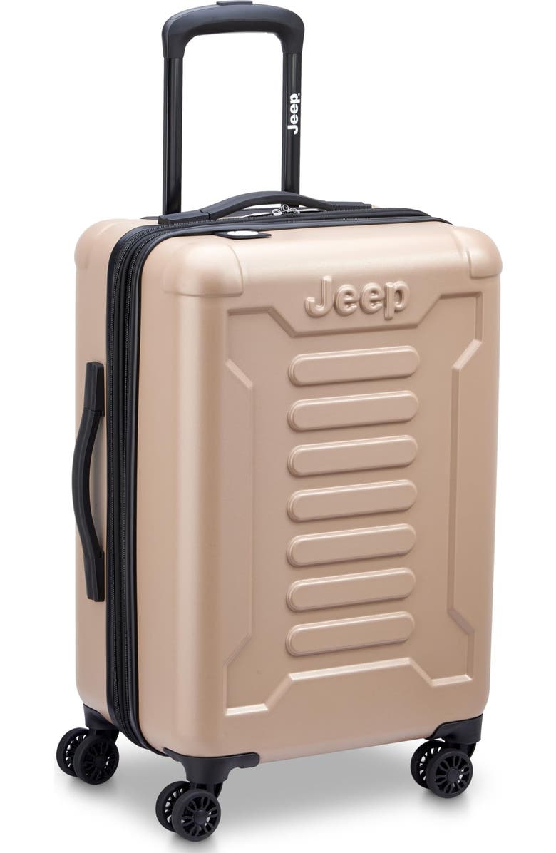 JEEP JH004C Carry-On 20 Inch Hardside Expandable Luggage with Spinner Wheels, Alternate, color, Beige