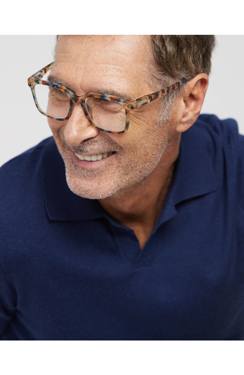 IZIPIZI #L 54mm Rectangular Reading Glasses, Alternate, color, Blue Tortoise