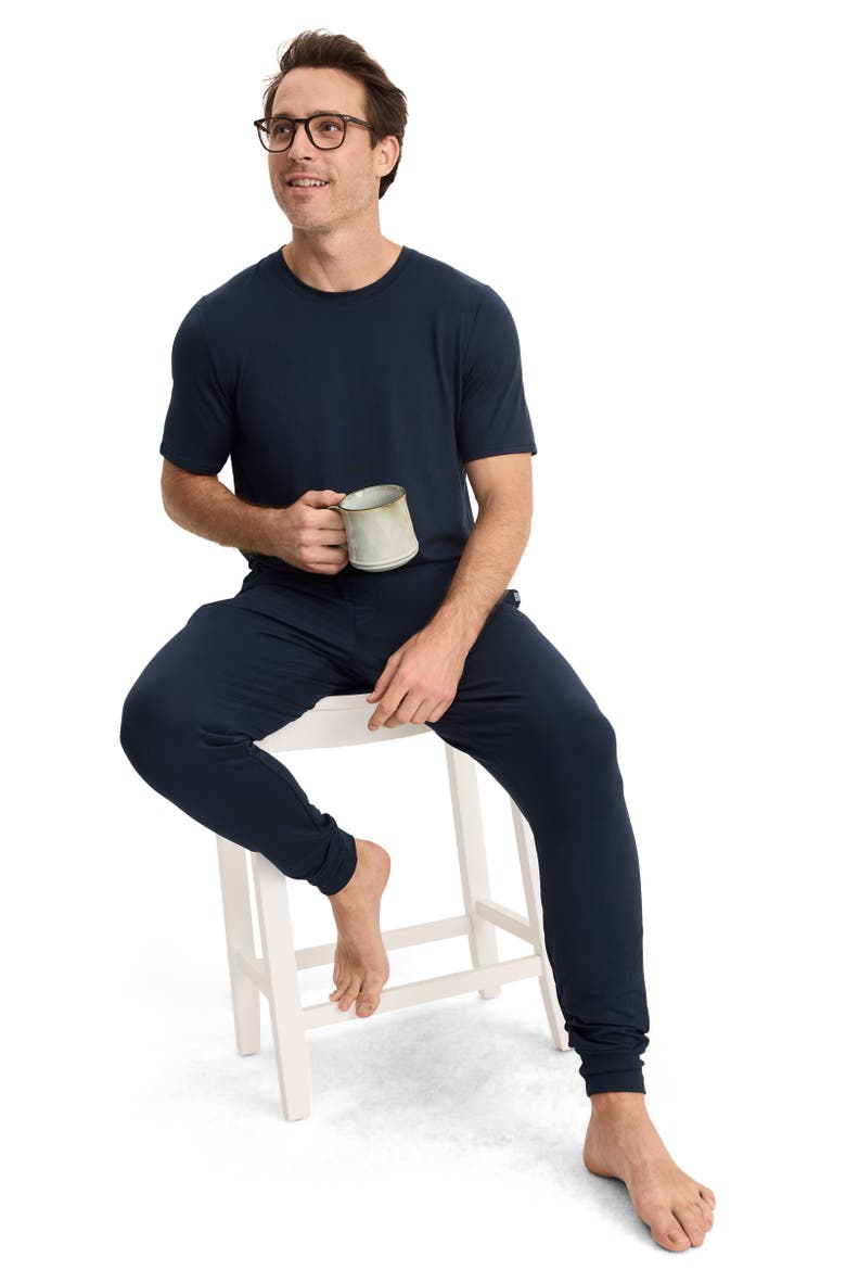Men's Ultra Soft Cooling Sleep Jogger, Alternate, color, True Navy