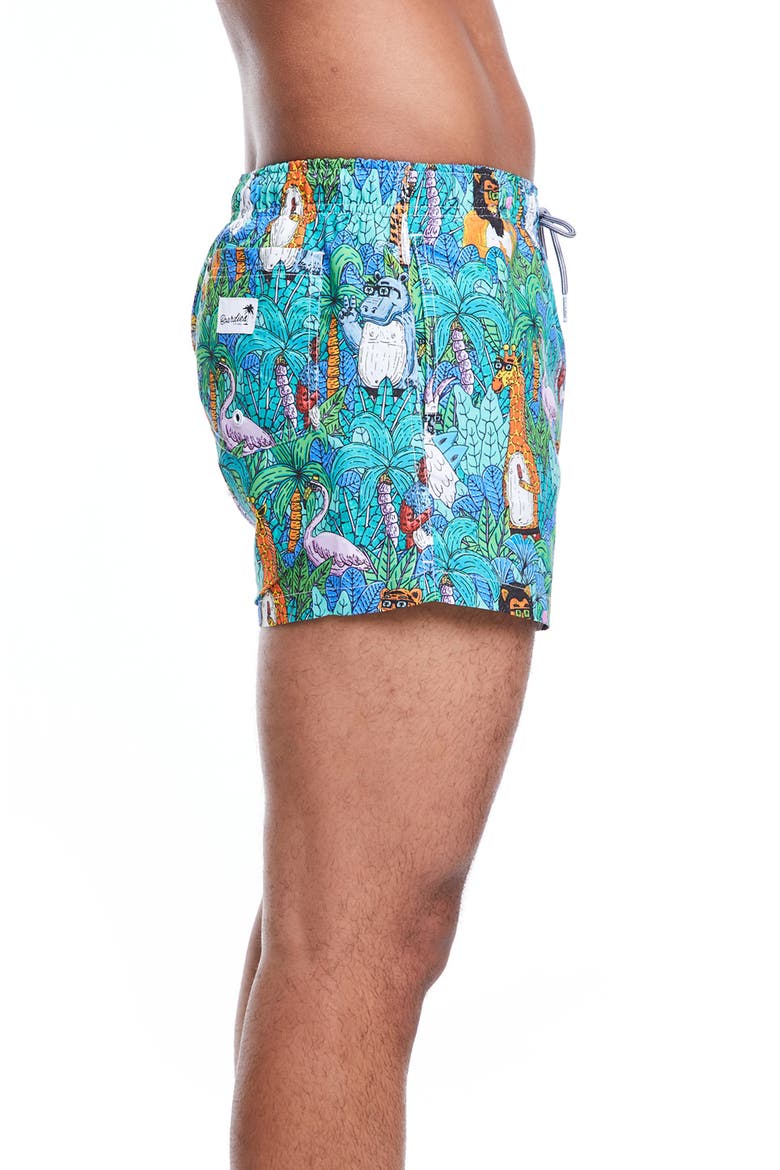 Mulga Jungle Swim Shorts, Alternate, color, TEAL