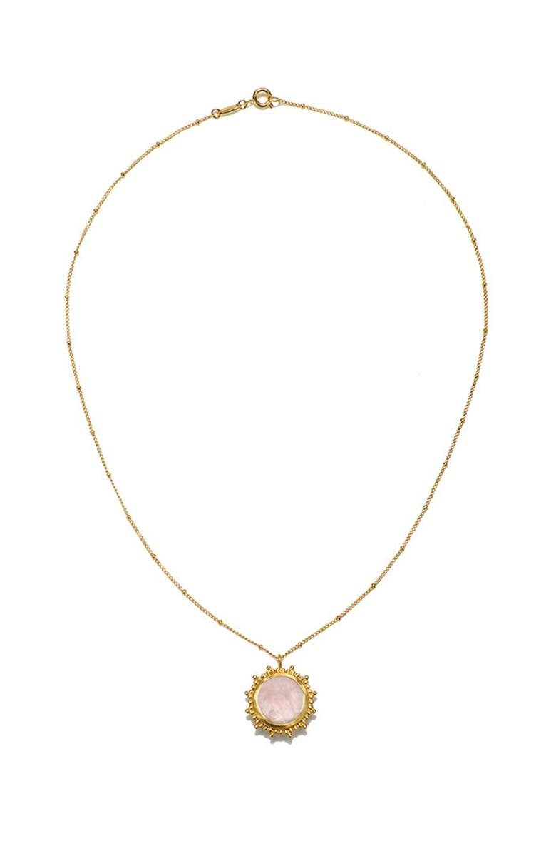 Satya Jewelry Unlimited Compassion Rose Quartz Gemstone Necklace, Alternate, color,