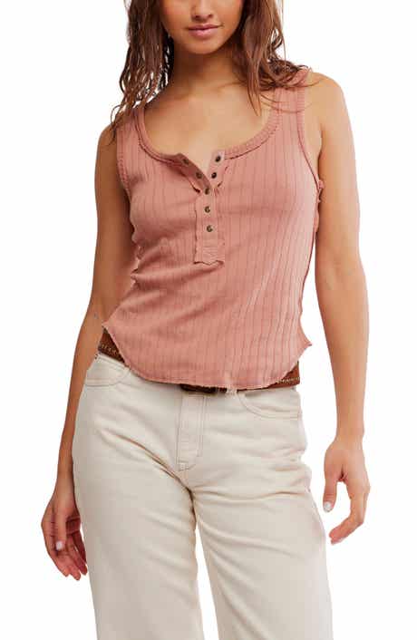 Free People Bryson Cotton Rib Henley Tank