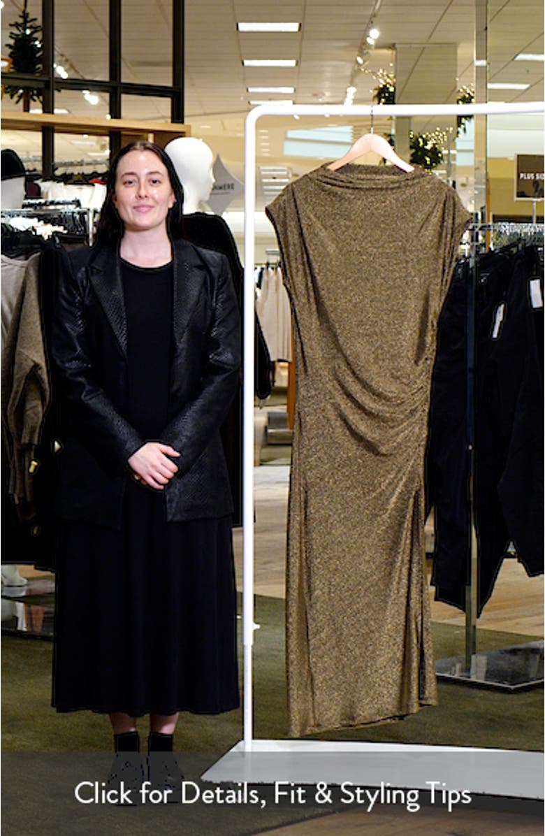 Mel Metallic Knit Midi Dress, sales video thumbnail