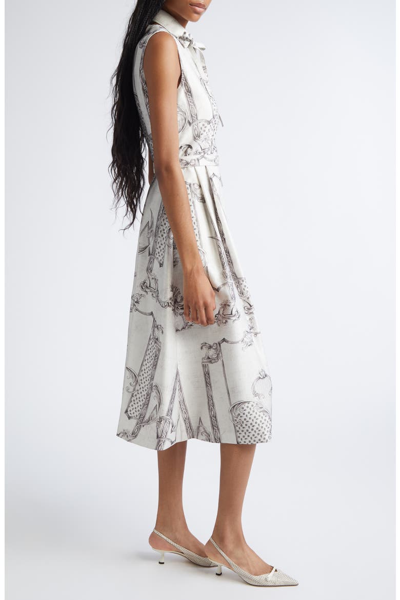 Ambuto Print Sleeveless Fit & Flare Dress, Alternate, color, IVORY