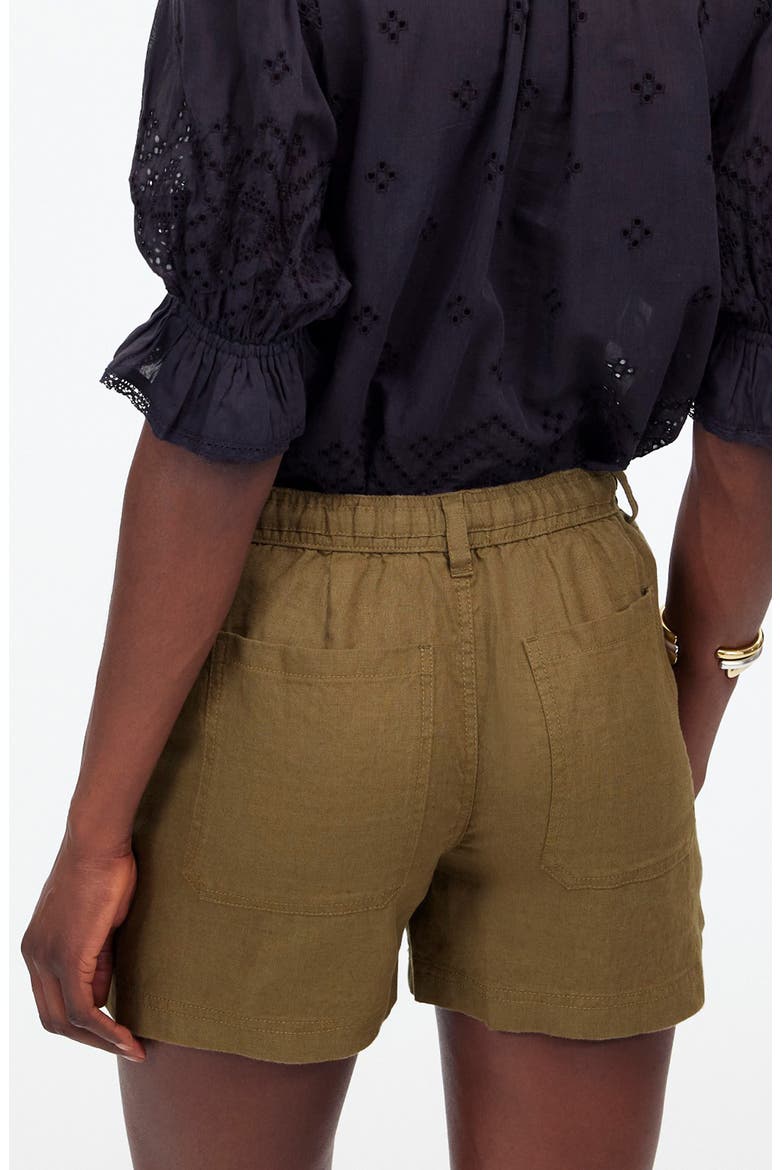 Drawstring Linen Shorts, Alternate, color, SAFARI KHAKI