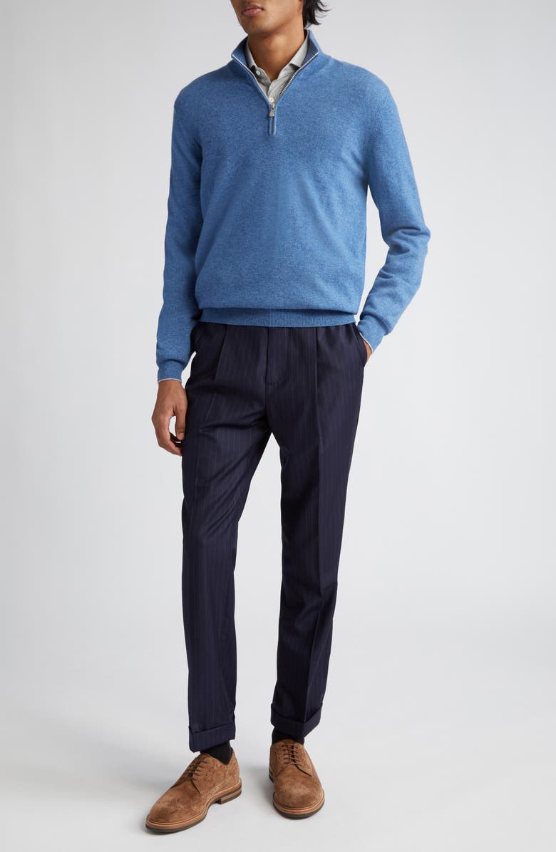 Brunello Cucinelli Basic Fit Cotton & Cashmere Twill Button-Up Shirt, Alternate, color, 