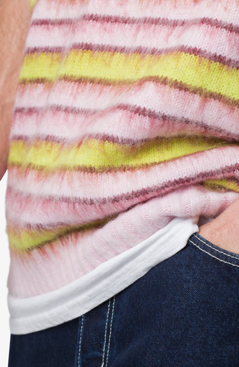 mnml Striped Faux Mohair Sweater Vest, Alternate, color, Purple