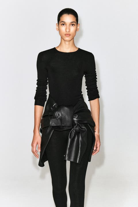 Seamless Merino Wool Long-Sleeved Top