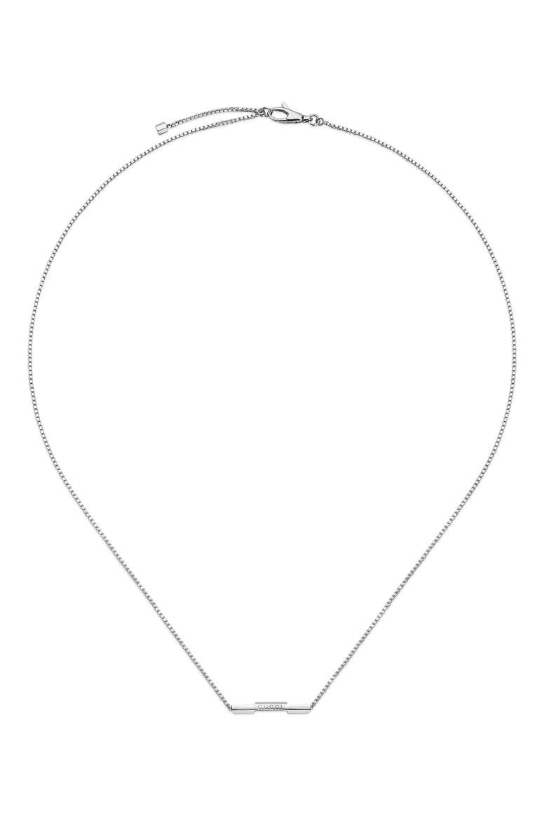 Link to Love Diamond Necklace, Main, color, D.13 18K WHITE GOLD