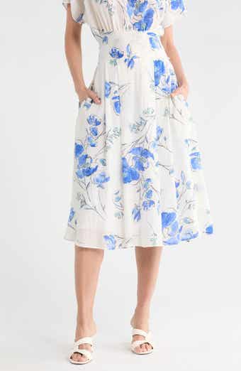 Renee C Floral Midi Skirt