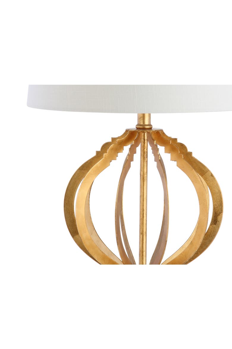 Sebastian 28.5" Metal Trellis LED Table Lamp, Gold Leaf, Alternate, color, Gold Leaf