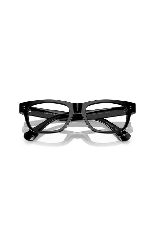 Oliver Peoples 53mm Rectangle Optical Glasses In Black