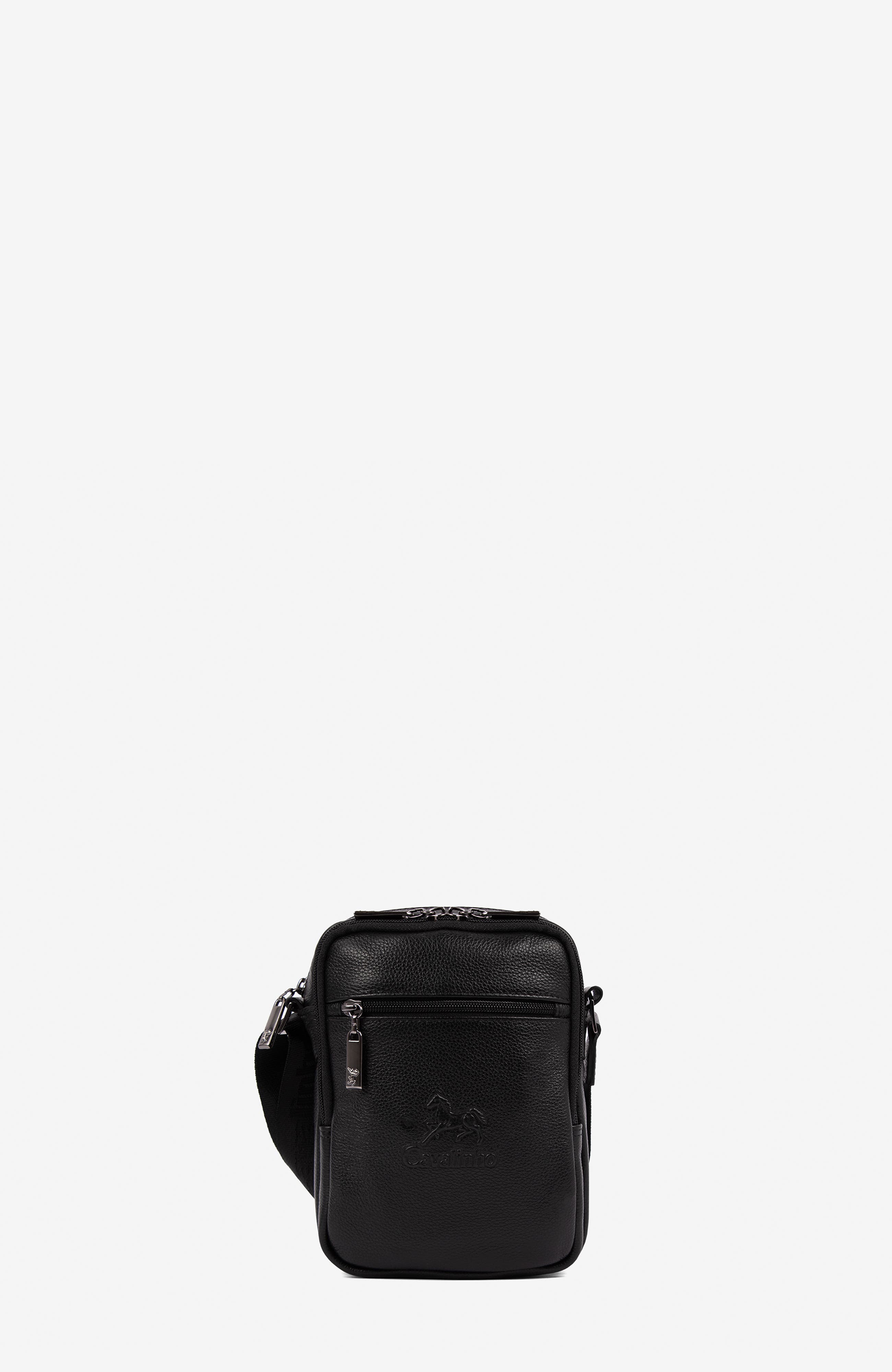 El Cavaleiro Leather Traveler Crossbody Bag 128, Main, color, Black