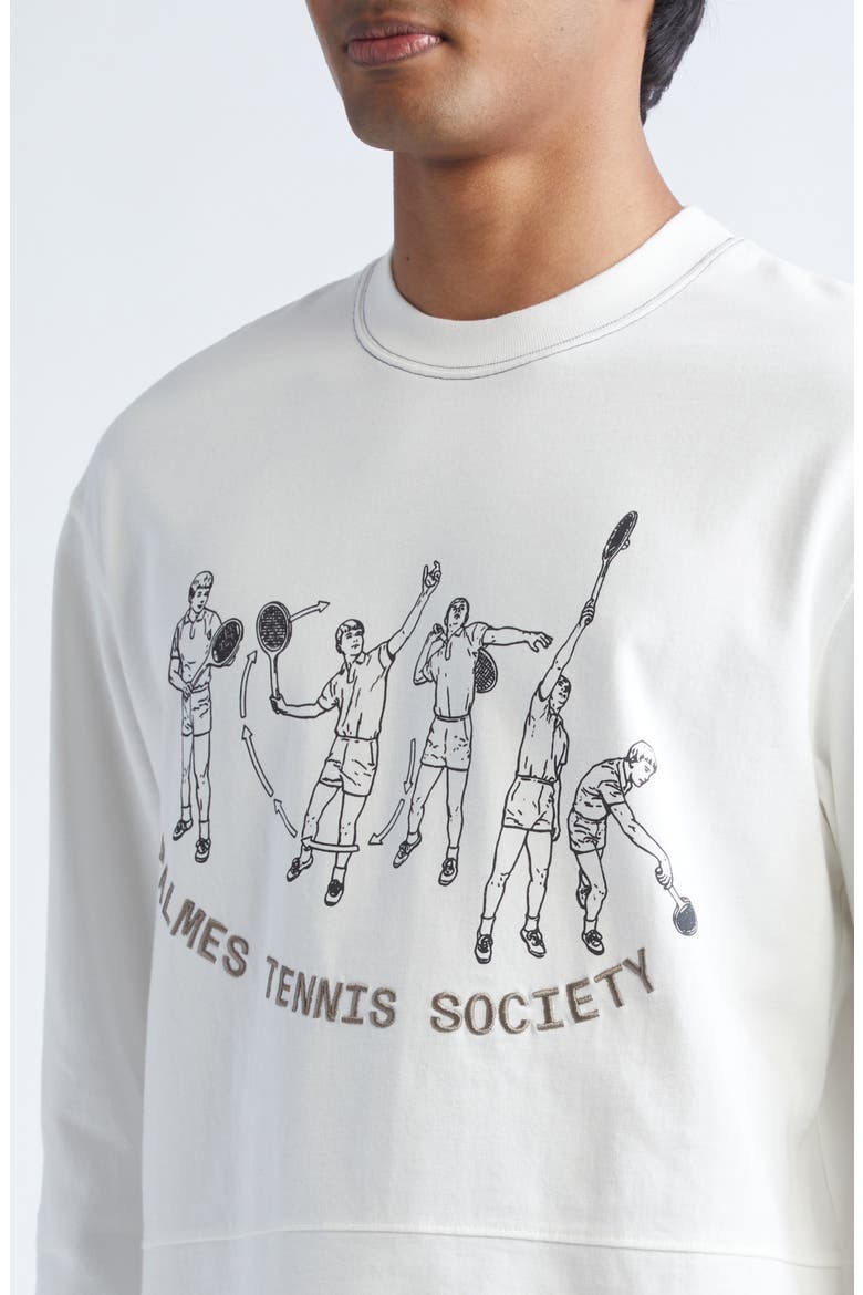 Practice Tennis Long Sleeve Graphic T-Shirt, Alternate, color, OFF WHITE