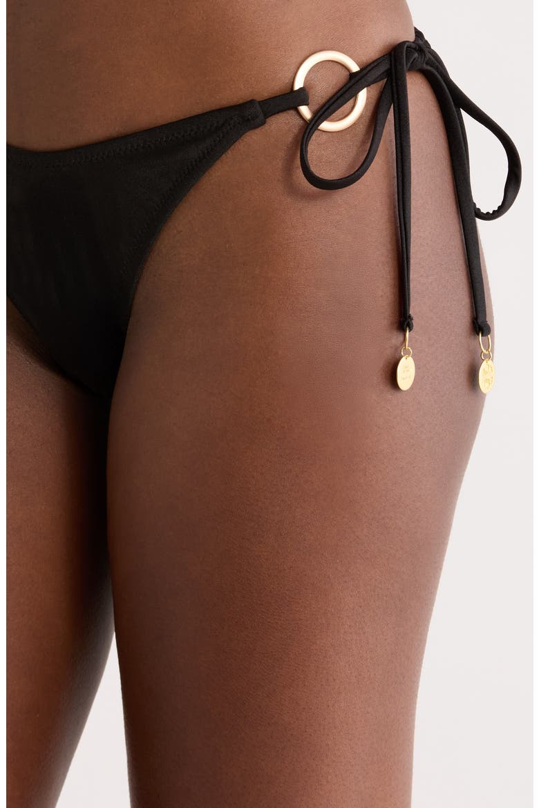 Ring Side Tie Bikini Bottoms, Alternate, color, TWILIGHT BLACK