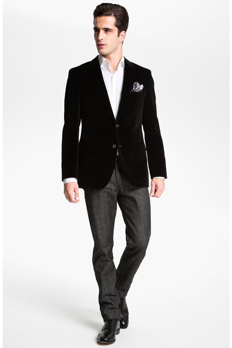 Polka Dot Pocket Square, Alternate, color, BLACK