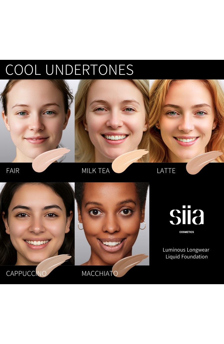 Siia Cosmetics Luminous Longwear Liquid Foundation, Alternate, color, Americano