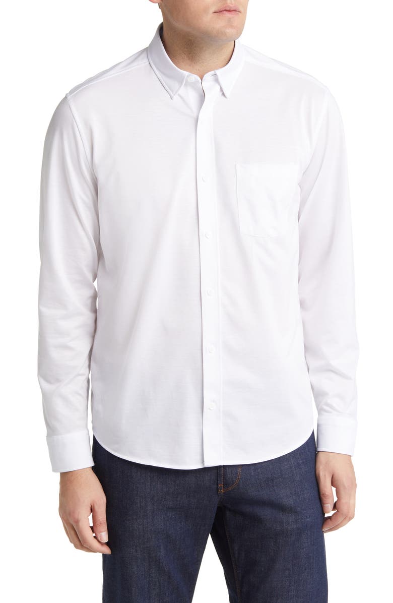 Johnston & Murphy XC Flex Cotton Button-Up Shirt, Main, color, 