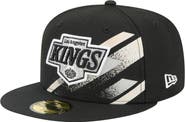 New Era Men's New Era Black Los Angeles Kings Faded Lines 59FIFTY Fitted Hat