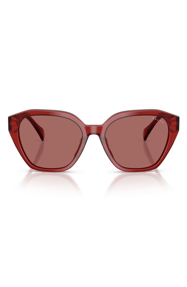Ralph Lauren 54mm Cat Eye Sunglasses, Main, color, Shiny Burgundy / Light Violet