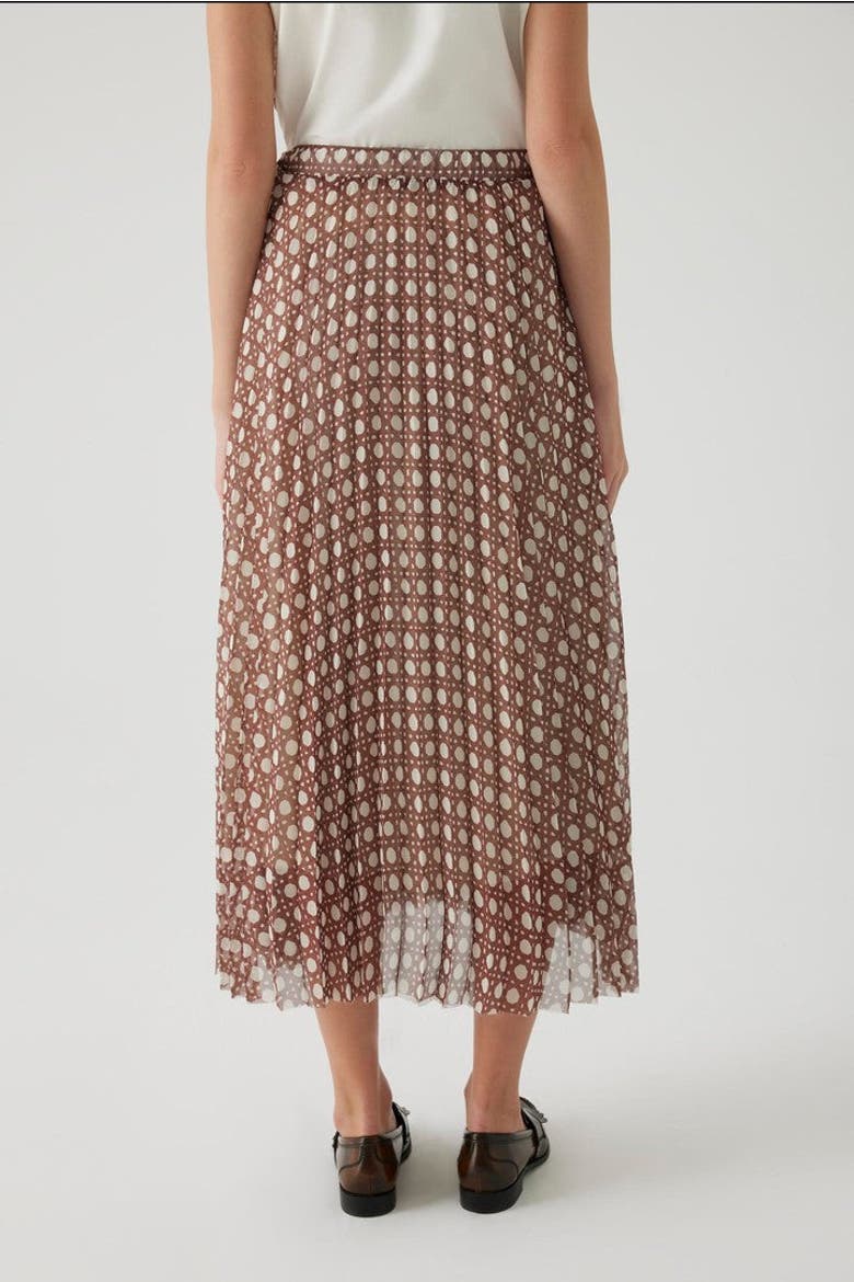 Anita Midi Skirt, Alternate, color, Brown