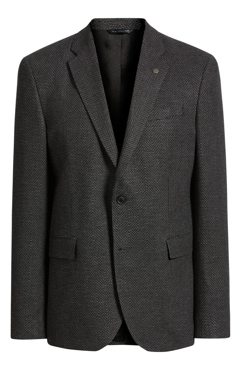 AllSaints Ross Slim Fit Sport Coat, Alternate, color, Black