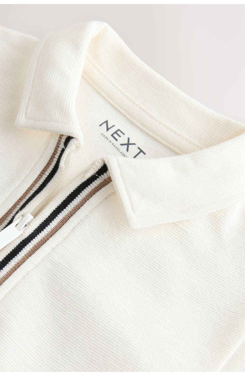NEXT Kids' Zip Polo & Shorts Set, Alternate, color, White