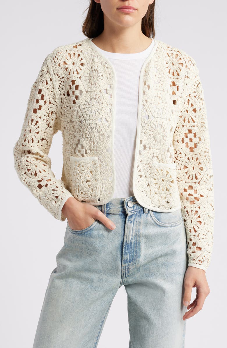 Treasure & Bond Crop Knit Jacket, Main, color,