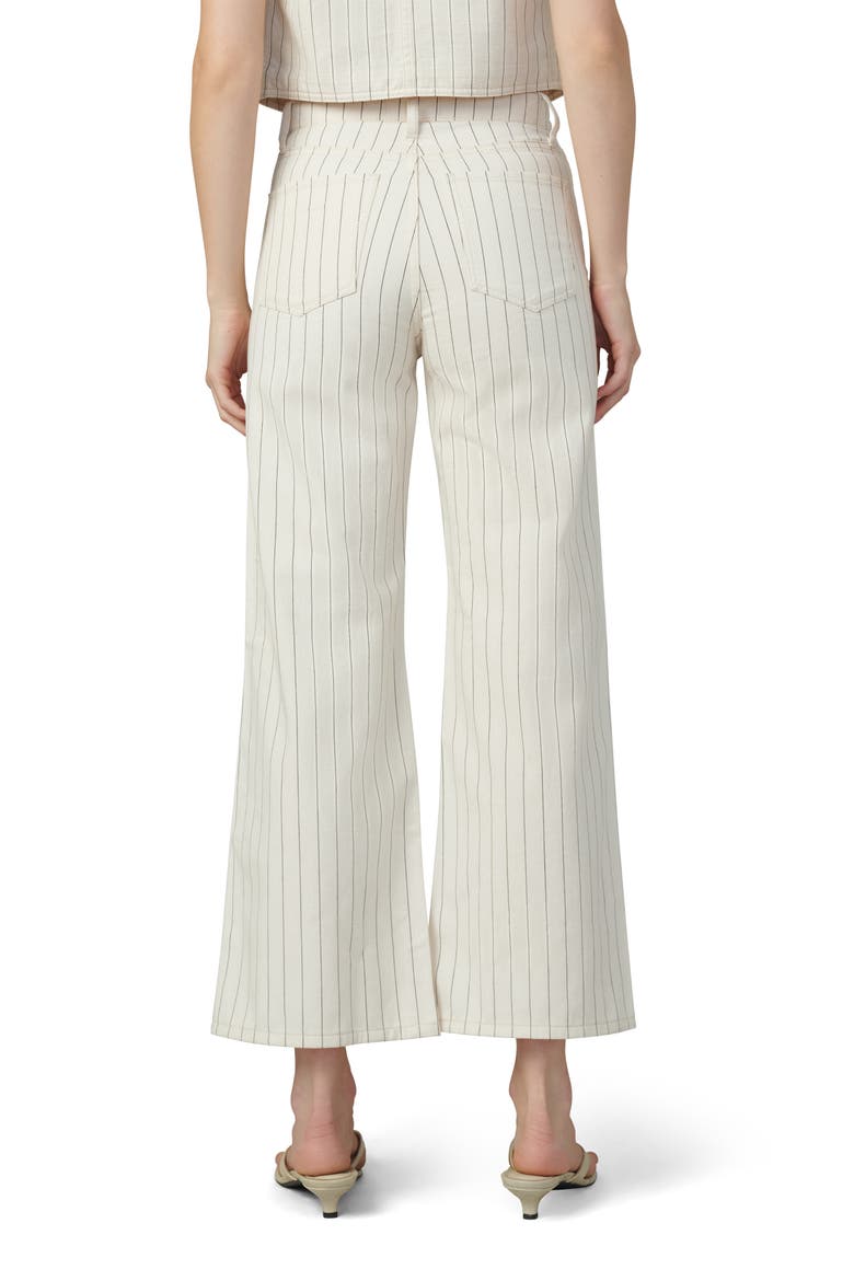 The Mia Stripe High Waist Ankle Wide Leg Jeans, Alternate, color, NATURAL STIPE