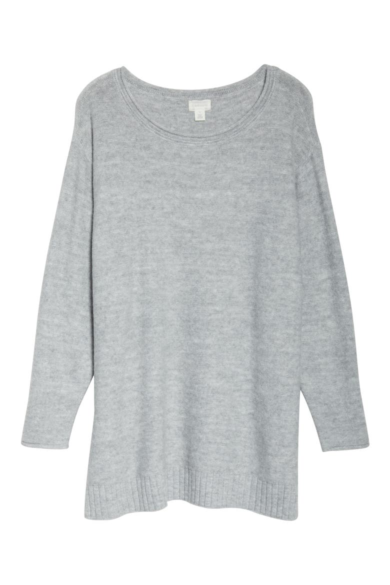 Tunic Sweater, Alternate, color, GREY HEATHER