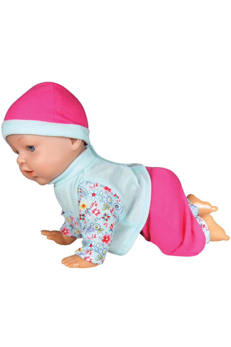 12 Inch Crawling Baby Doll, Pink and Blue, Interactive Doll, Kids 2+, Alternate, color, Multicolored