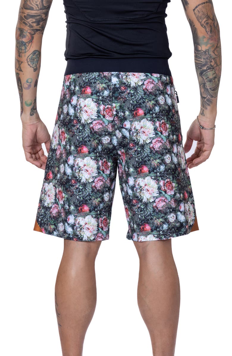 VAST Digi Floral Board Shorts, Alternate, color, Black/ Red Multi