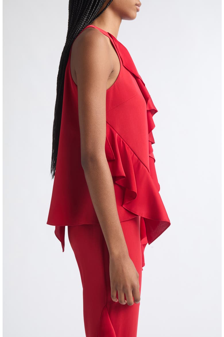 Vivia Ruffled Top, Alternate, color, WARM CRANBERRY