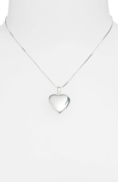Argento Vivo Sterling Silver Heart Locket Necklace In Silver