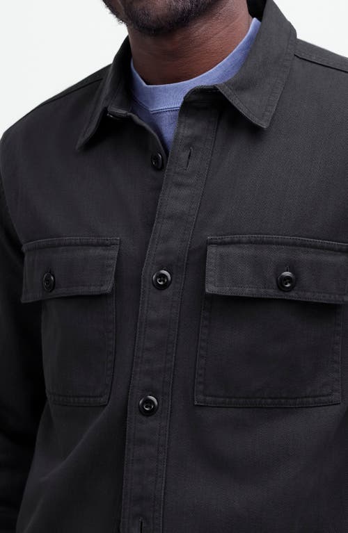 Madewell Garment Dyed Straight Hem Work Shirt In Blue