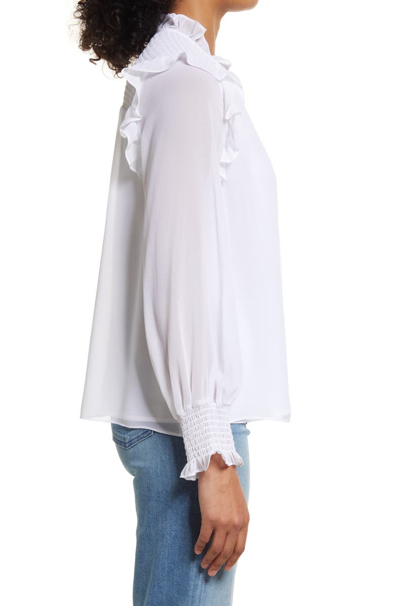 Halogen<sup>®</sup> Ruffle Front Long Sleeve Blouse, Alternate, color, 