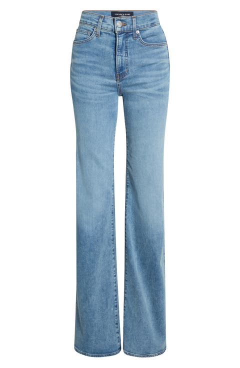 Crosbie High Waist Slim Wide Leg Jeans (Rebel Stone)