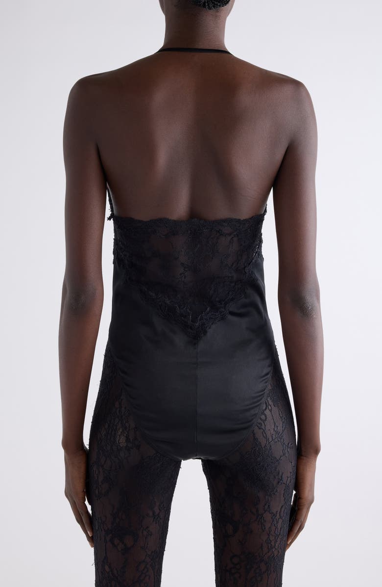 Givenchy Chandelier Lace & Jersey Bodysuit, Alternate, color, Black
